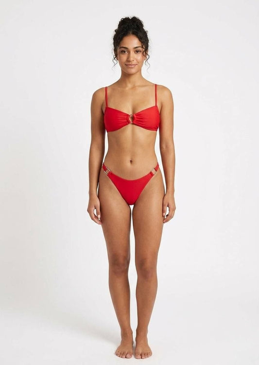 SHEIN Elegant Ring-Detail Bikini Set with Adjustable Straps