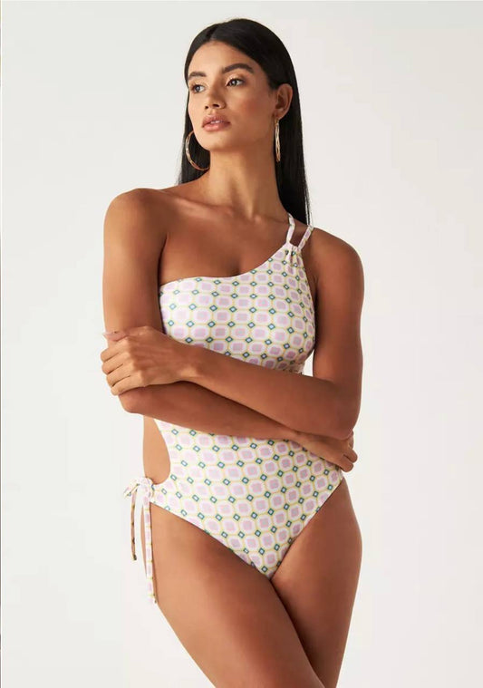 MAX BRAND One-Shoulder Cut-Out One-Piece Swimsuit