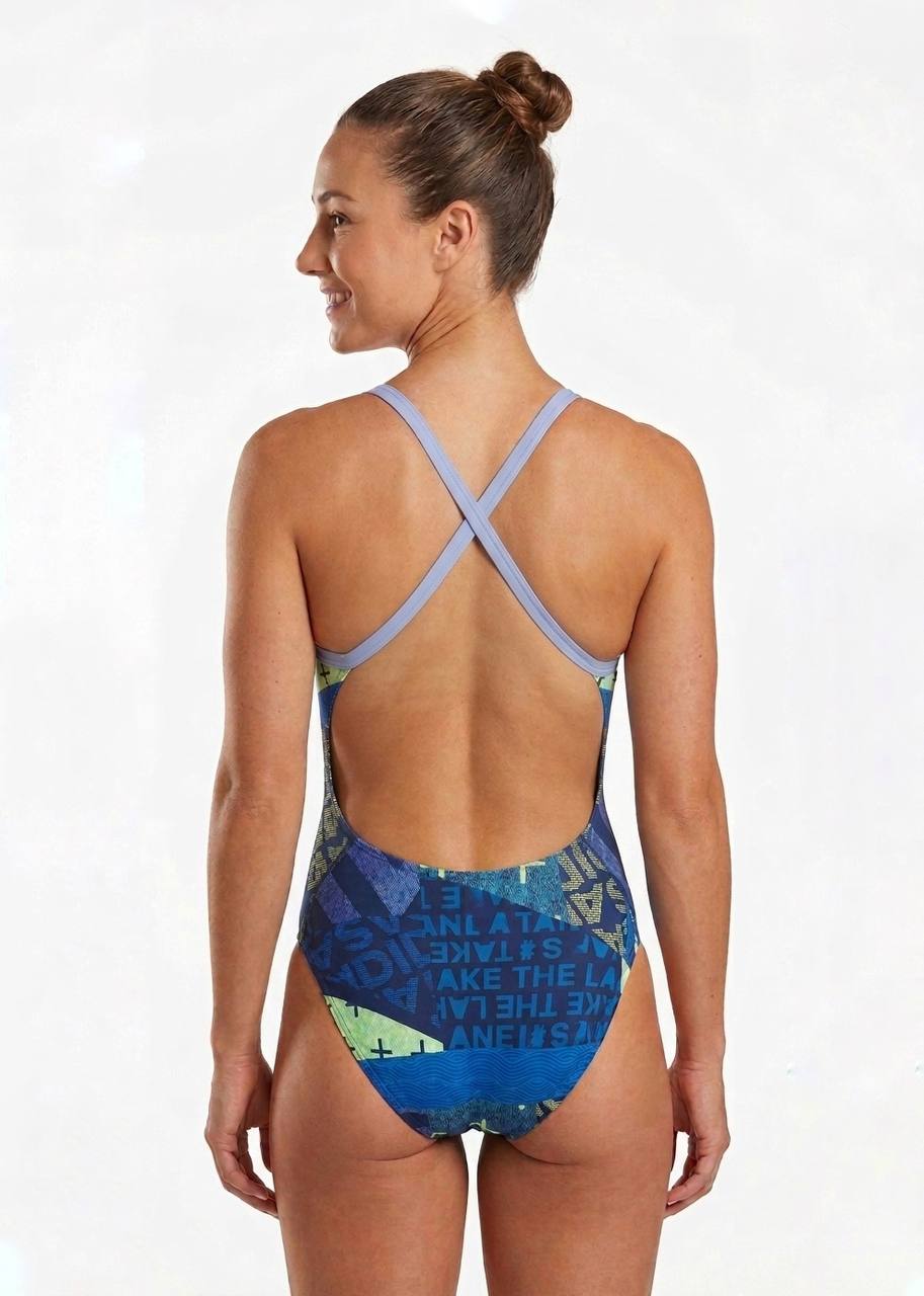 Adidas BRAND Performance Abstract Graphic One-Piece Swimsuit