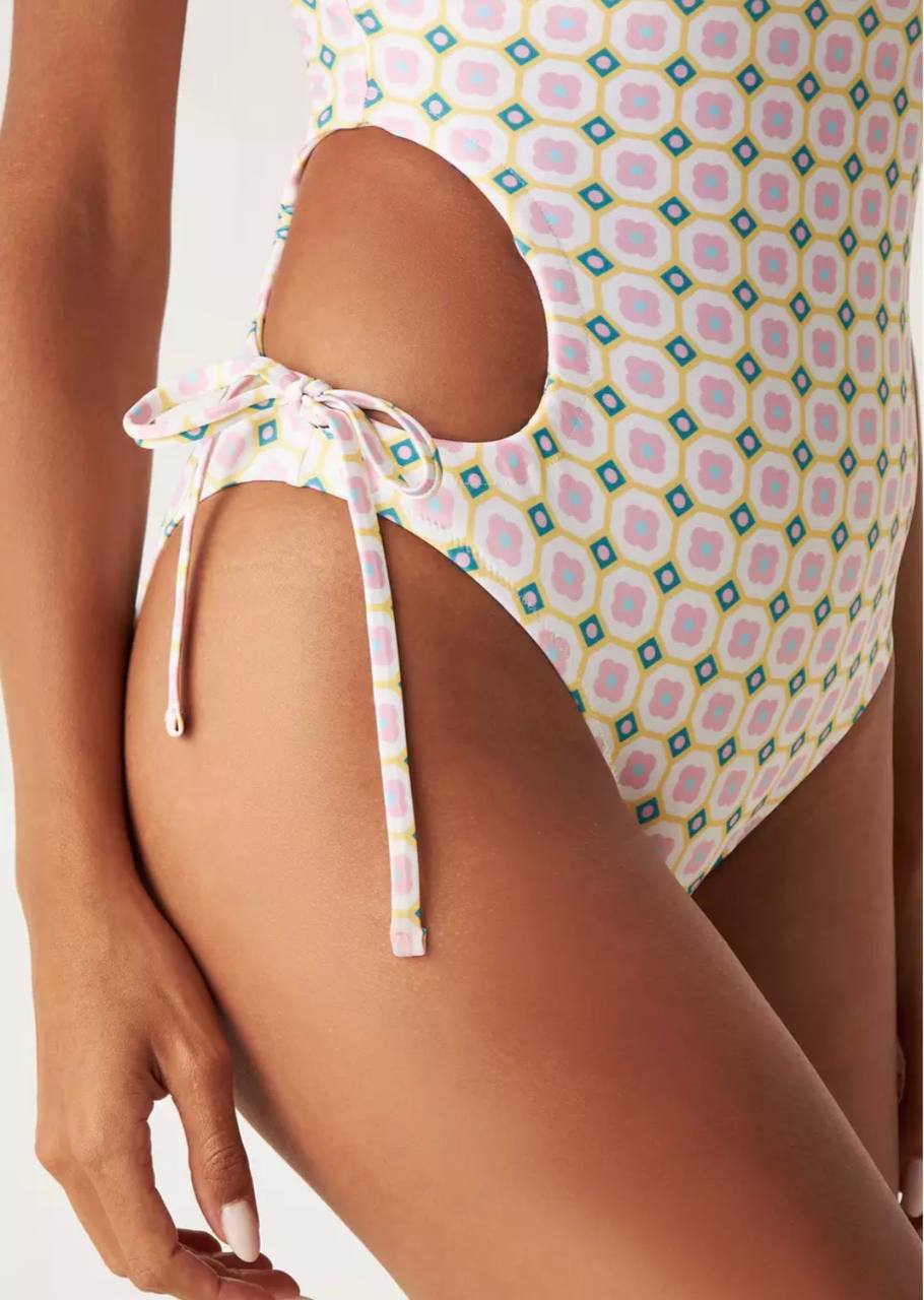 MAX BRAND One-Shoulder Cut-Out One-Piece Swimsuit