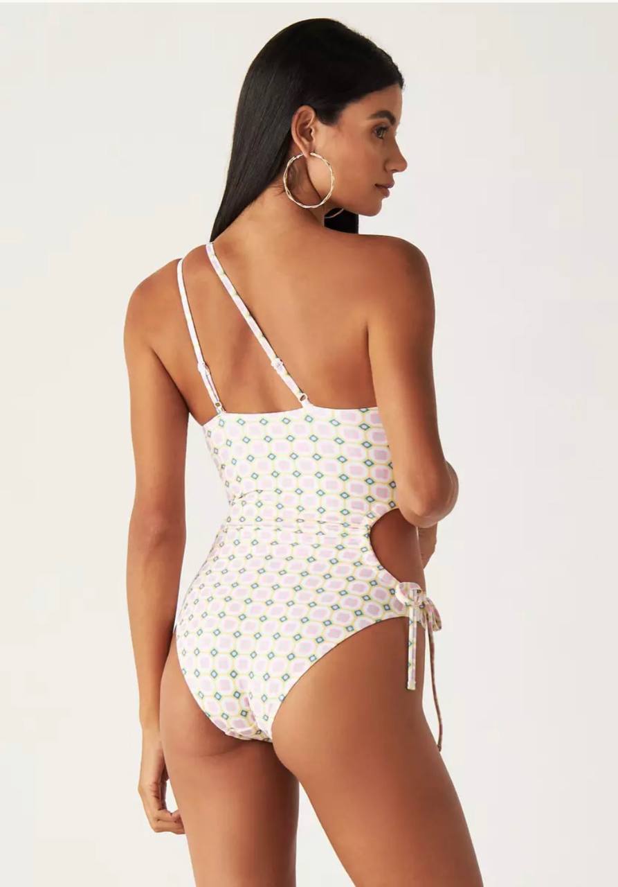 MAX BRAND One-Shoulder Cut-Out One-Piece Swimsuit