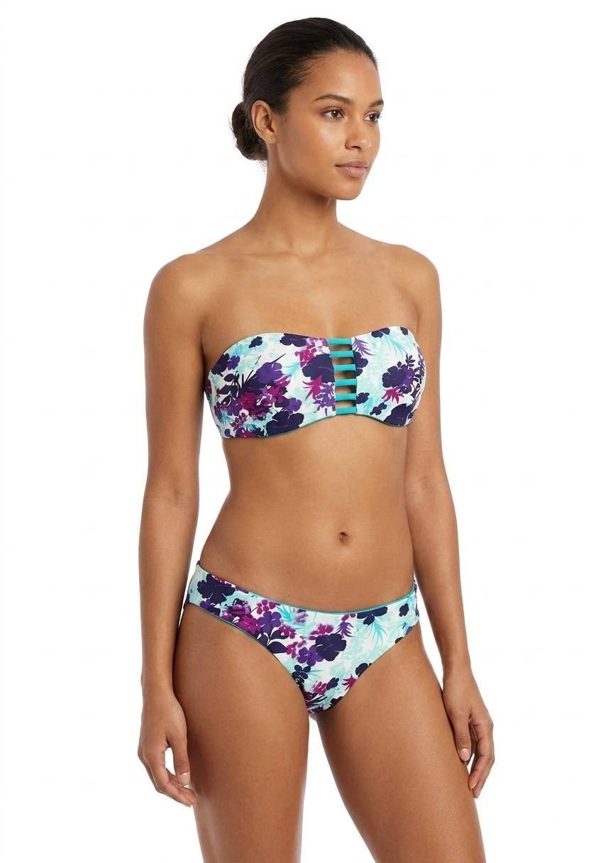 Floral Strappy Bandeau Bikini Set
