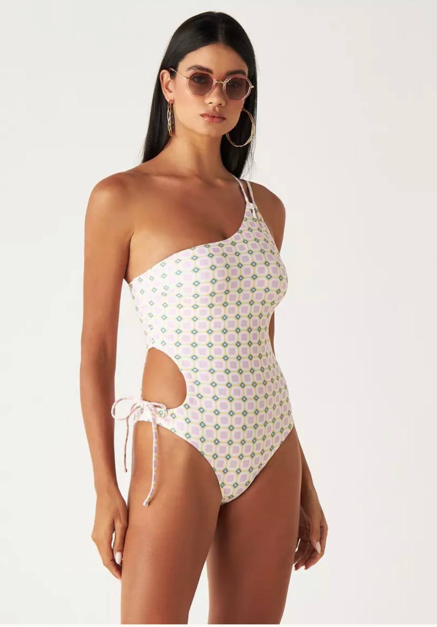 MAX BRAND One-Shoulder Cut-Out One-Piece Swimsuit