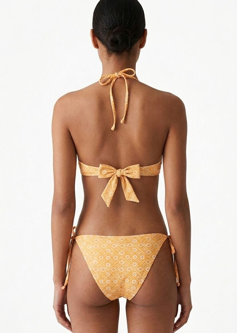 MANGO Printed Halter Bikini Set
