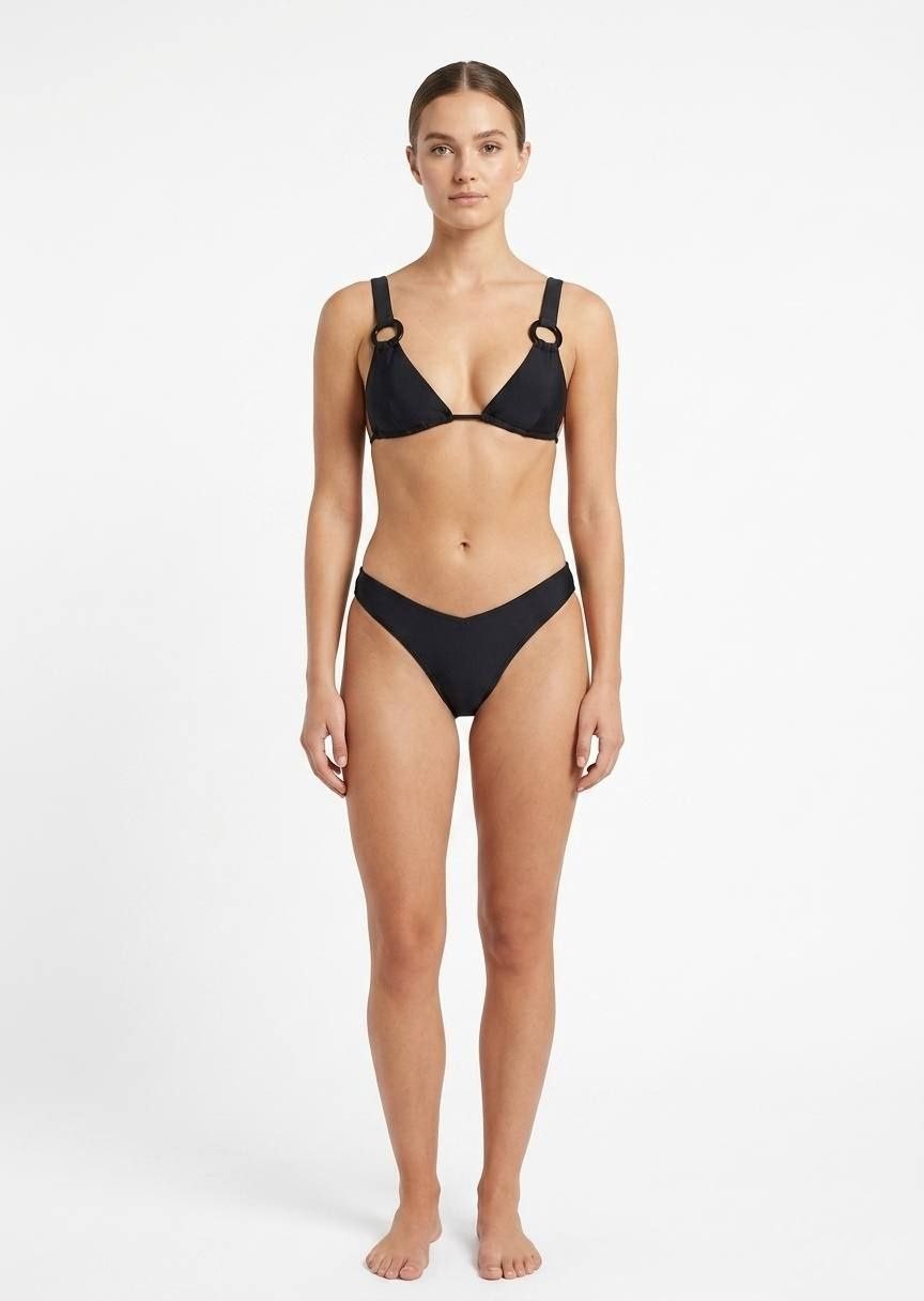 SHEIN Sophisticated Ring-Detail Bikini Set with Matching Sheer Mesh Sarong