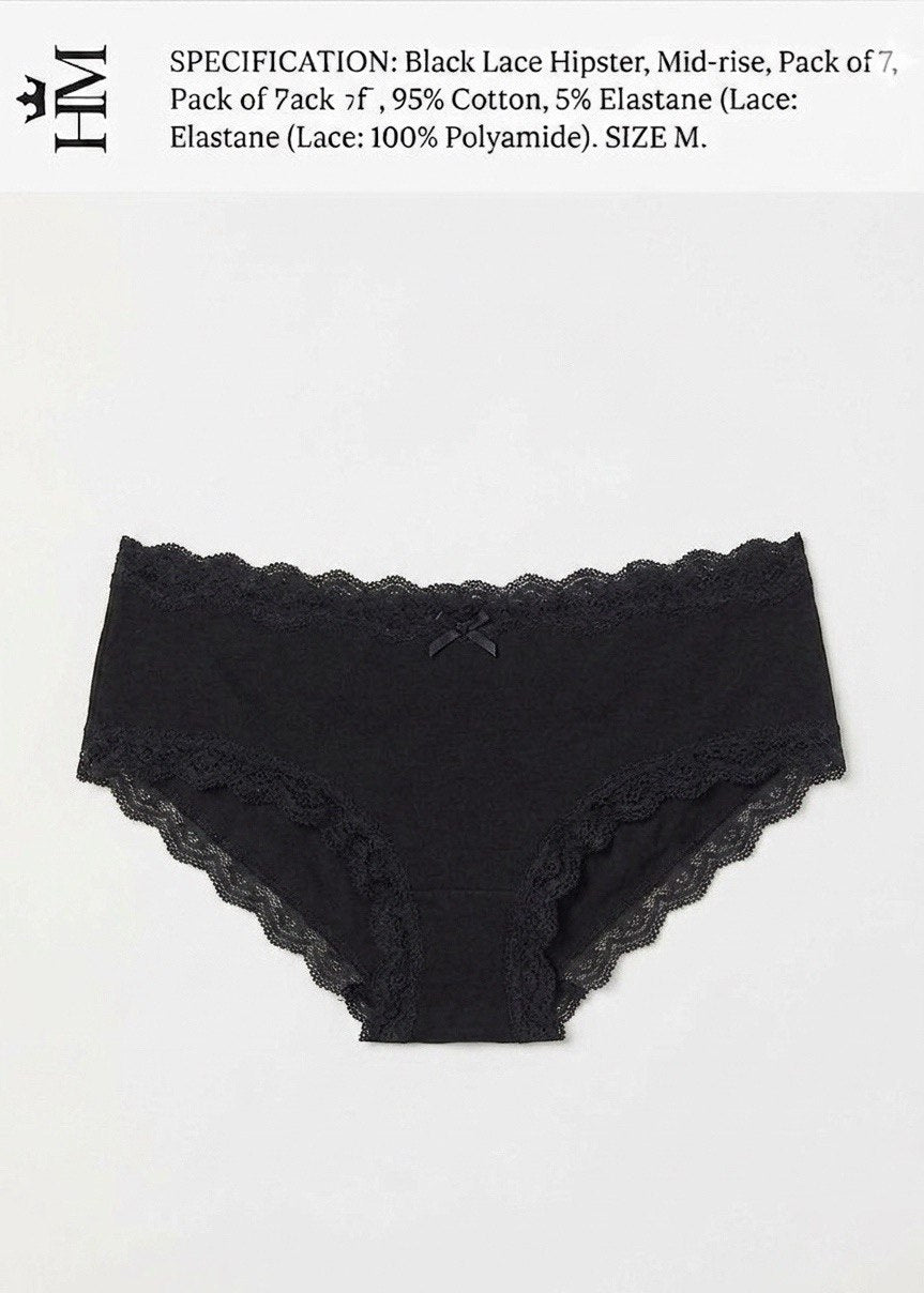 7-Pack Cotton Comfort Panties – Classic Black