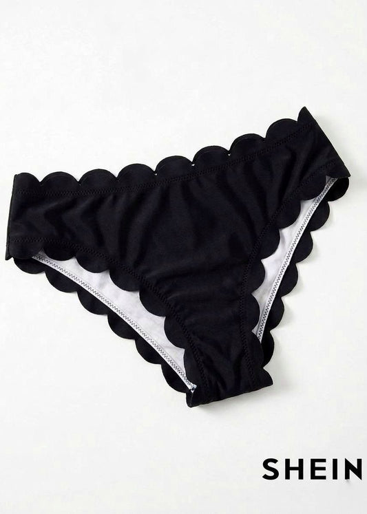 Sleek SHEIN Comfort Lace-Trim Panties – Classic Black