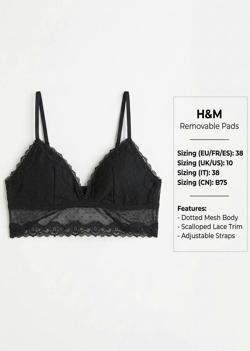 Sleek Seamless Bralette with Removable Pads – Classic Black