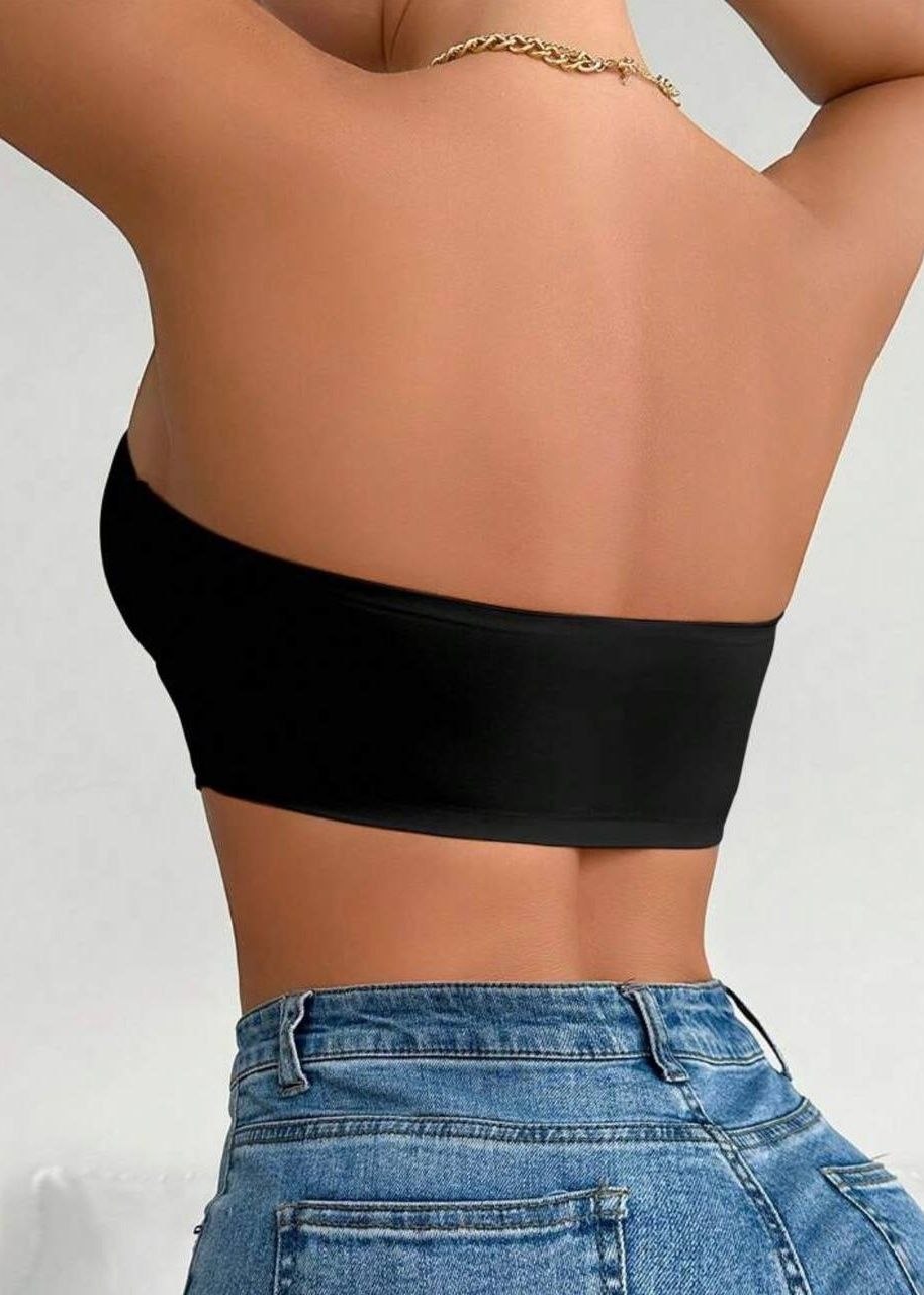 Seamless Front-Buckle Strapless Bandeau Bra