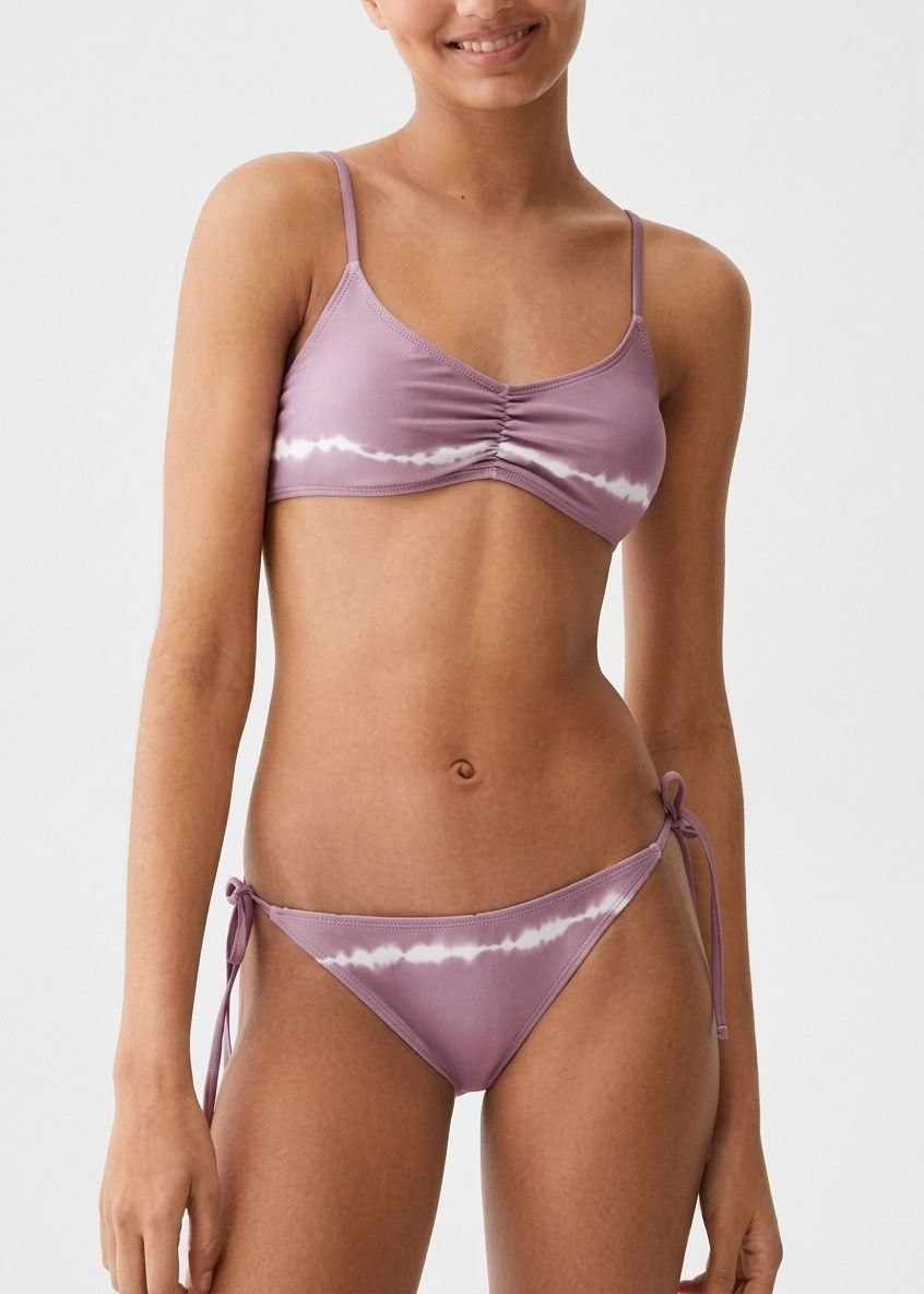 MANGO Tie-Dye Ruched Bikini Set