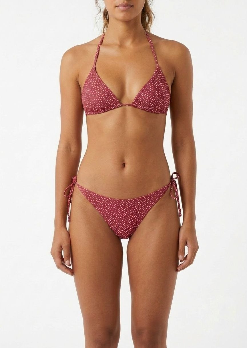 MANGO Polka Dot Halter Bikini Set