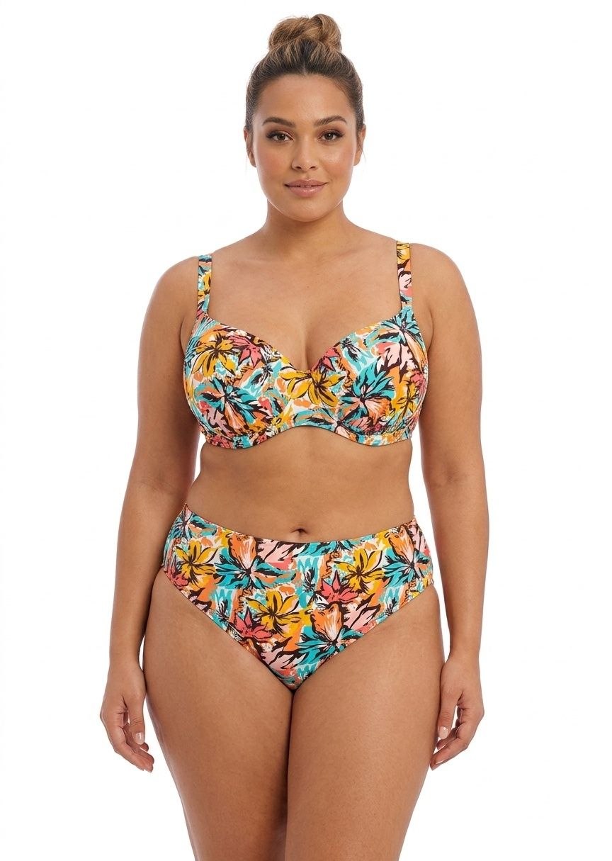 SHEIN Tropical Floral Print Bikini Set
