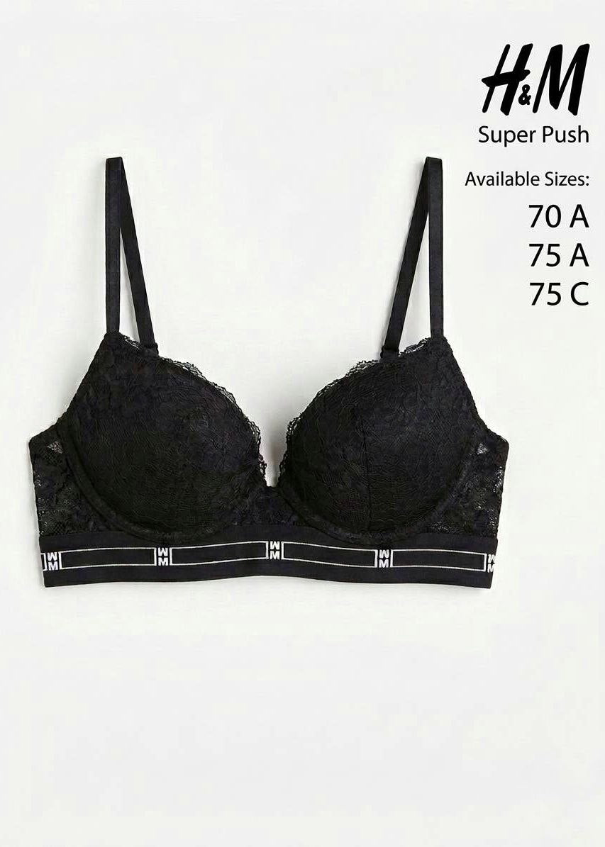 Ultimate Super Push-Up Lace Bra – Classic Black