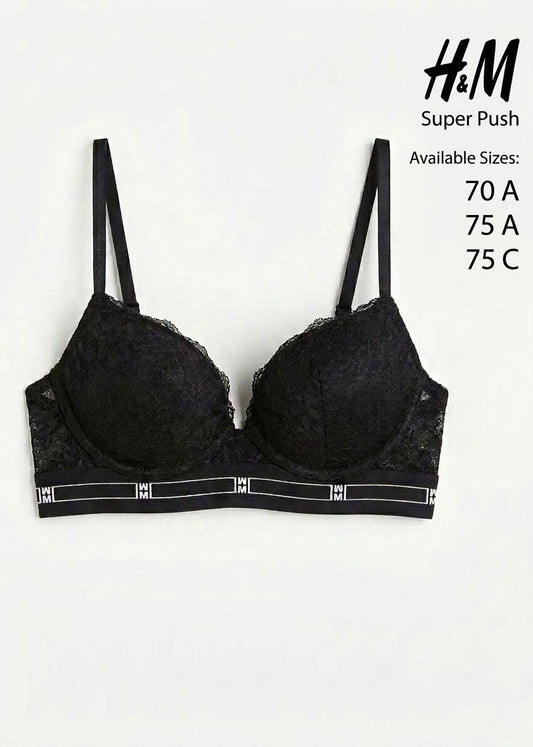 Ultimate Super Push-Up Lace Bra – Classic Black