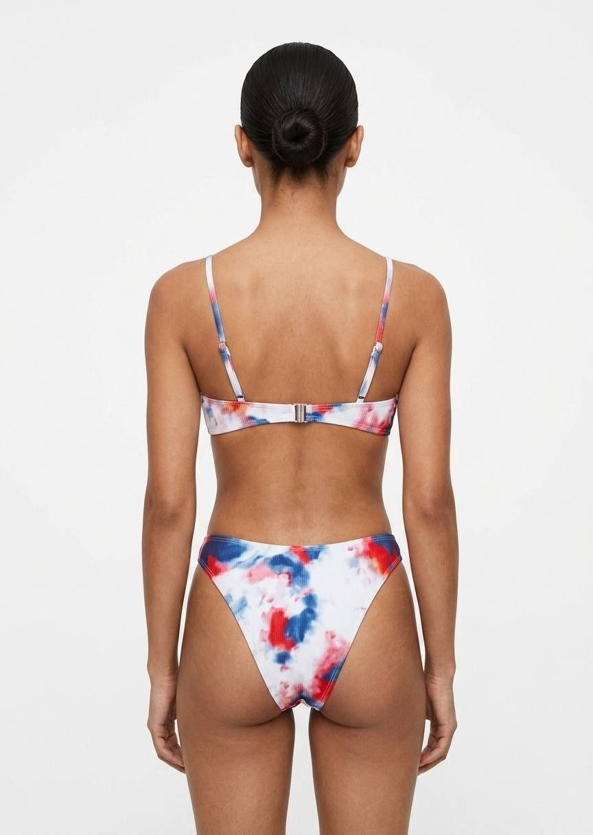 SHEIN Tie-Dye Bralette Bikini Set