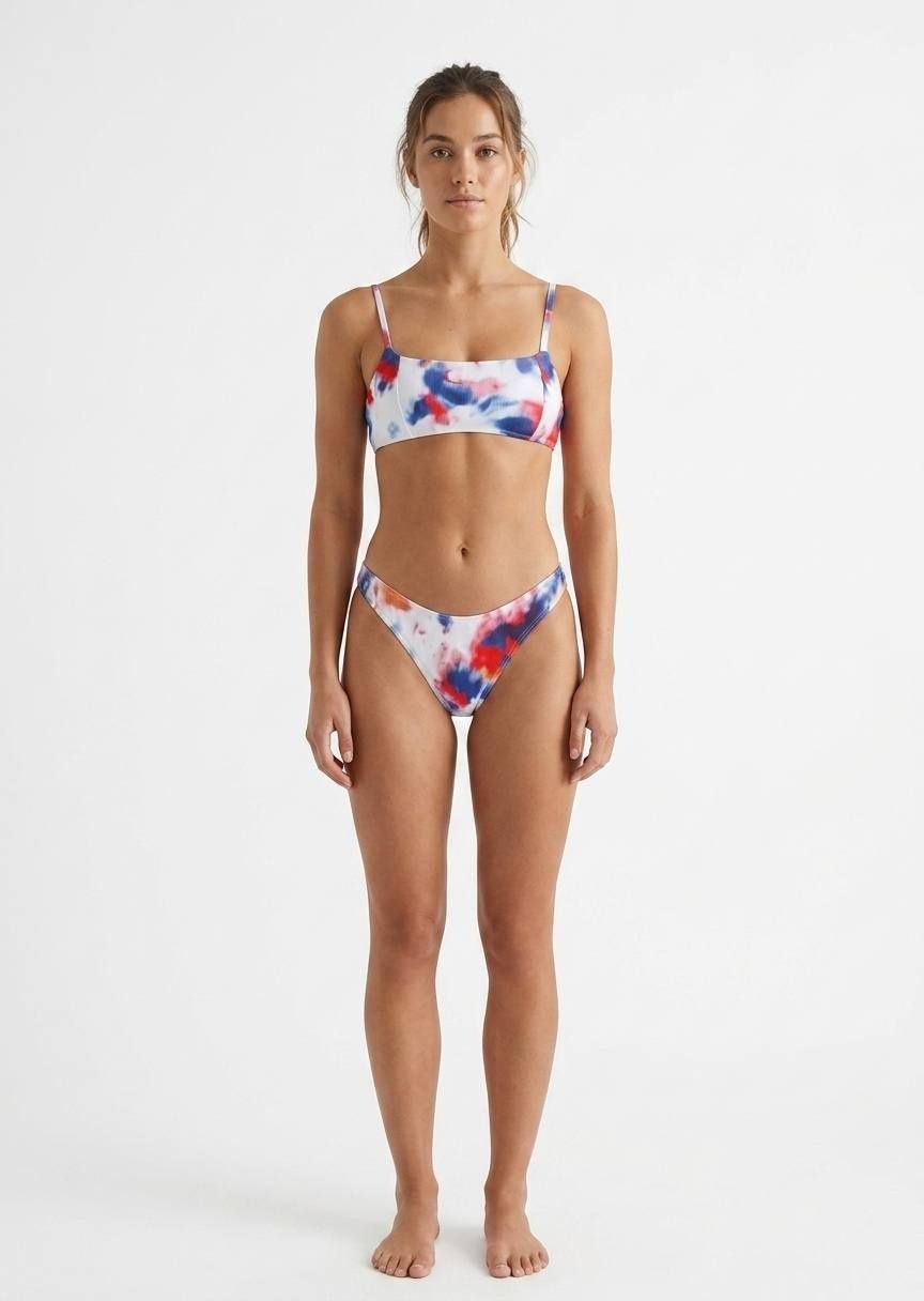 SHEIN Tie-Dye Bralette Bikini Set