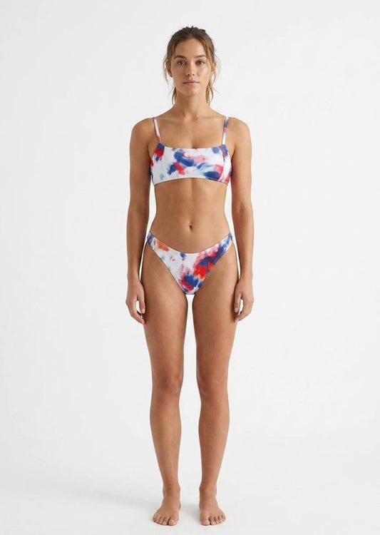 SHEIN Tie-Dye Bralette Bikini Set
