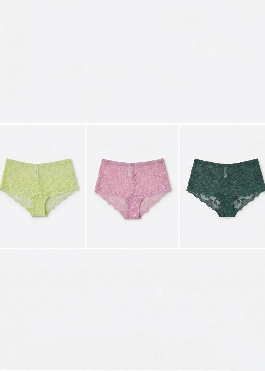 3-Pack Soft Lace Comfort Panties – Vibrant Mix
