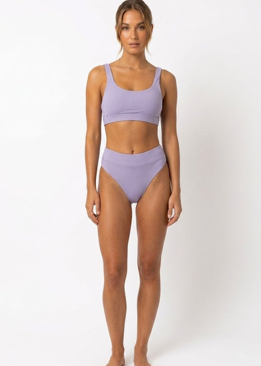 SHEIN Minimalist Scoop Neck High-Waisted Bikini Set