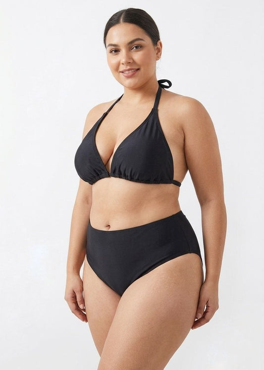 SHEIN Classic Halter Neck High-Waisted Bikini Set