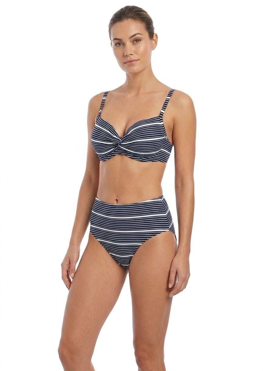 TU BRAND Classic Striped High-Waisted Bikini Set