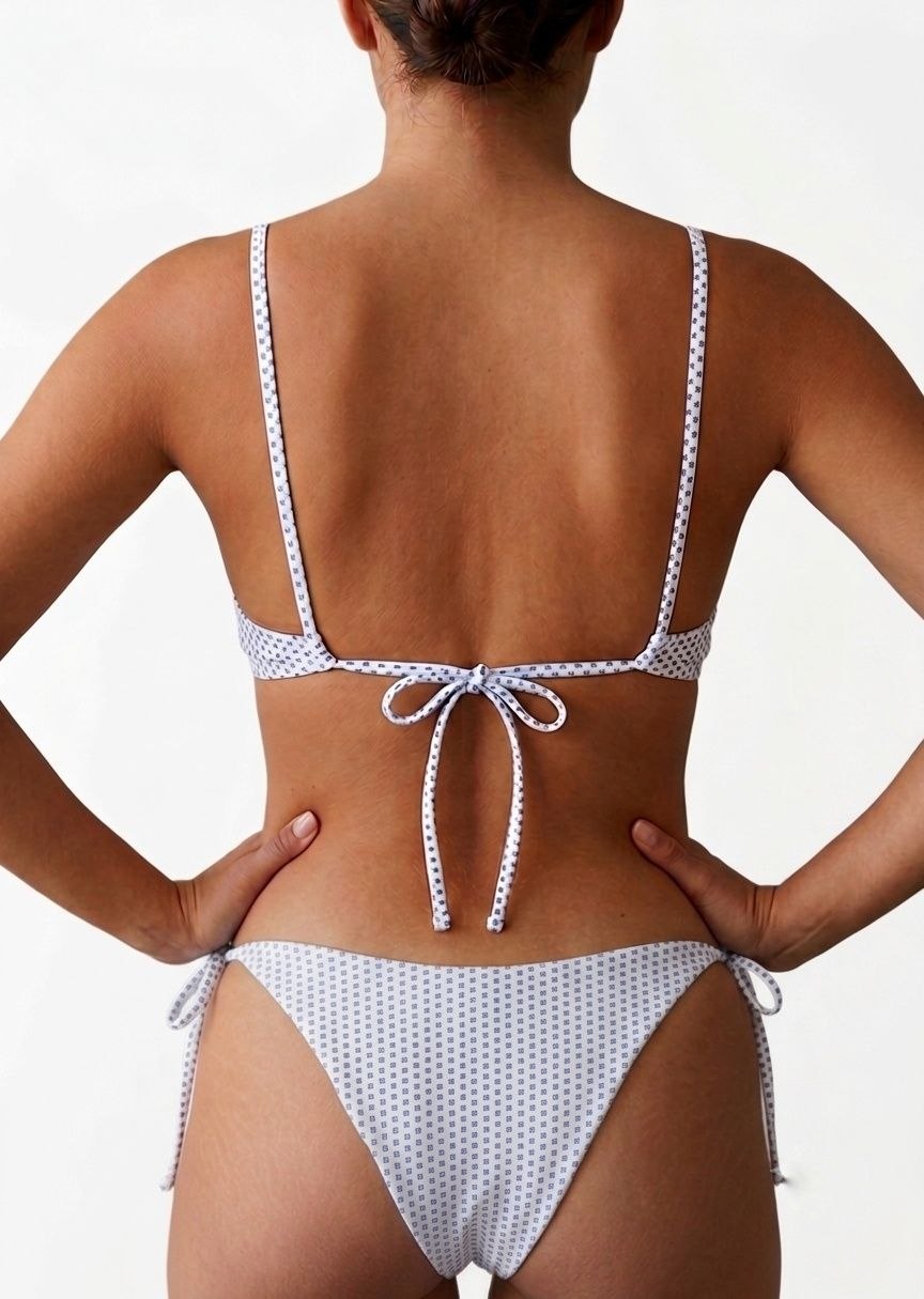 MANGO Polka Dot Tie-Side Bikini Set
