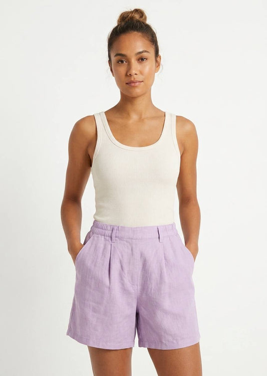 ESMARA Women's High-Waisted Casual Shorts - Lilac Summer Essential