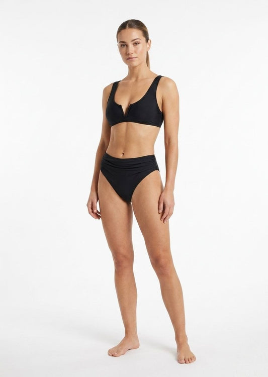 SHEIN V-Bar Scoop Neck High-Waisted Bikini Set