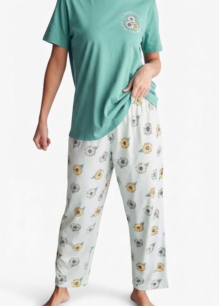 MAX BRAND Floral Print T-shirt and Pyjama Set