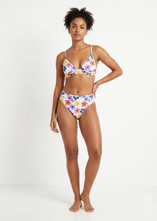 Women's Floral Print High-Waisted Bikini Set