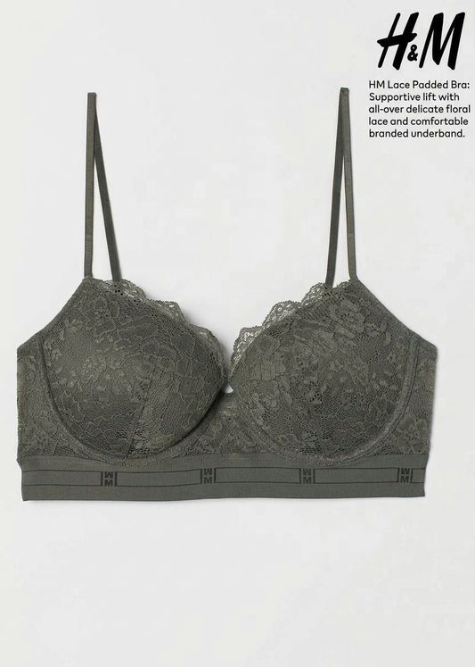 Elegant Floral Lace Balconette Bra – Underwire Support