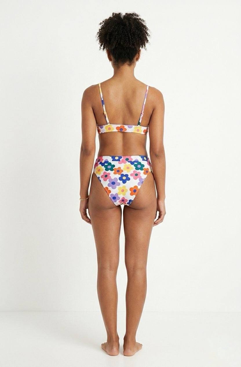 Women's Floral Print High-Waisted Bikini Set
