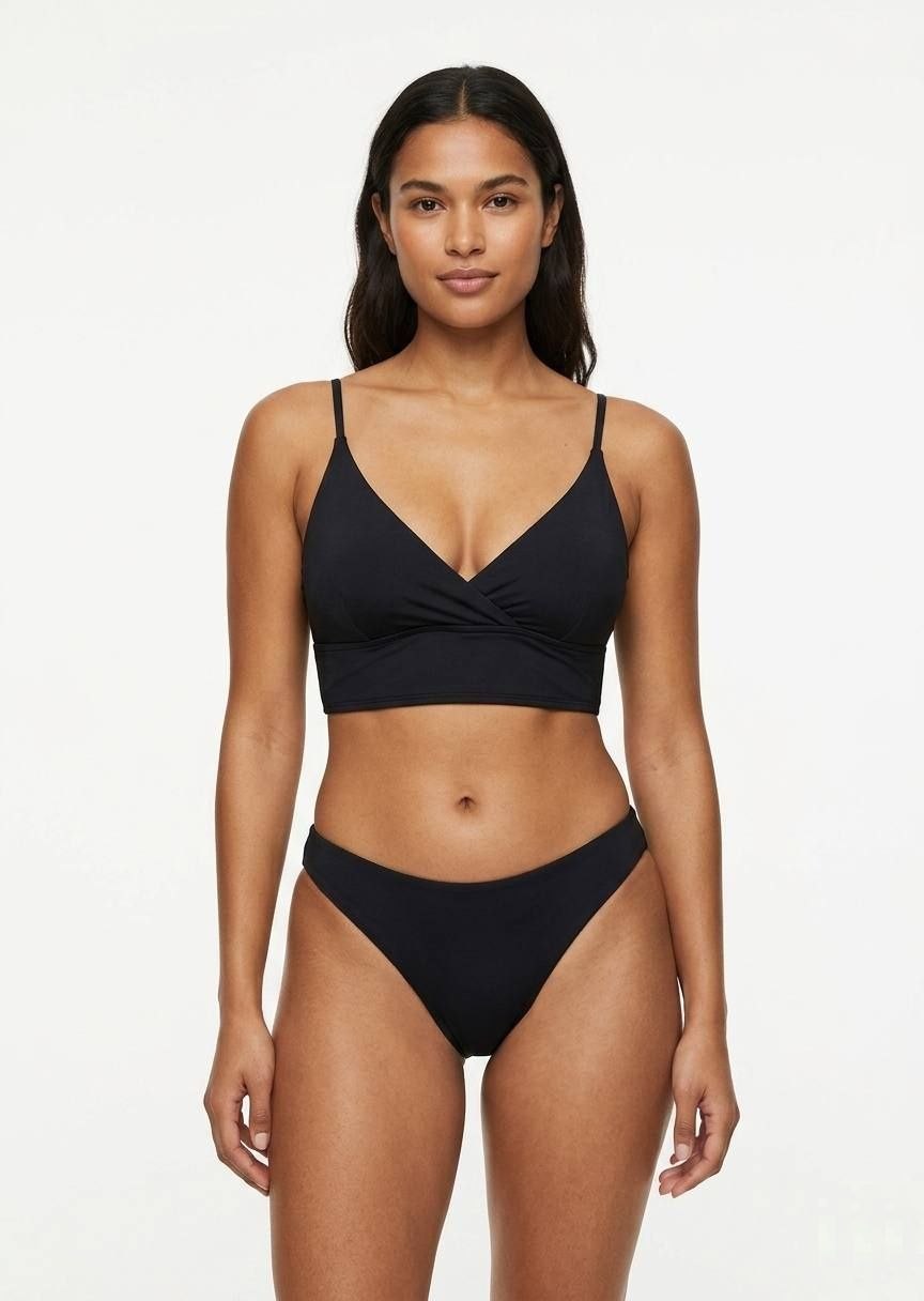SHEIN Wrap Longline Bikini Set