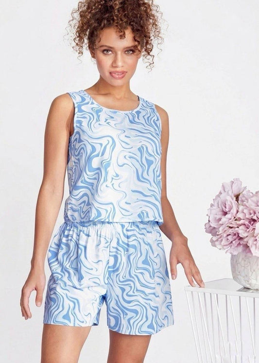 MAX BRAND All-Over Print Crop Top and Shorts Set