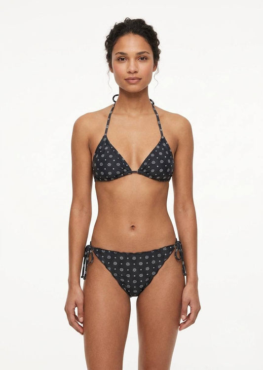 MANGO BRAND Floral Print Halter Bikini Set
