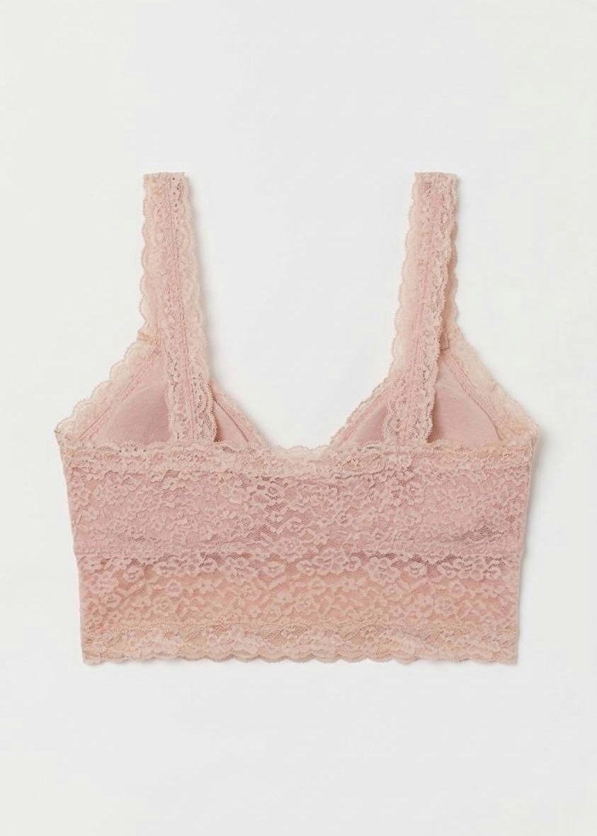 H&M Vintage-Style Floral Lace Longline Bralette