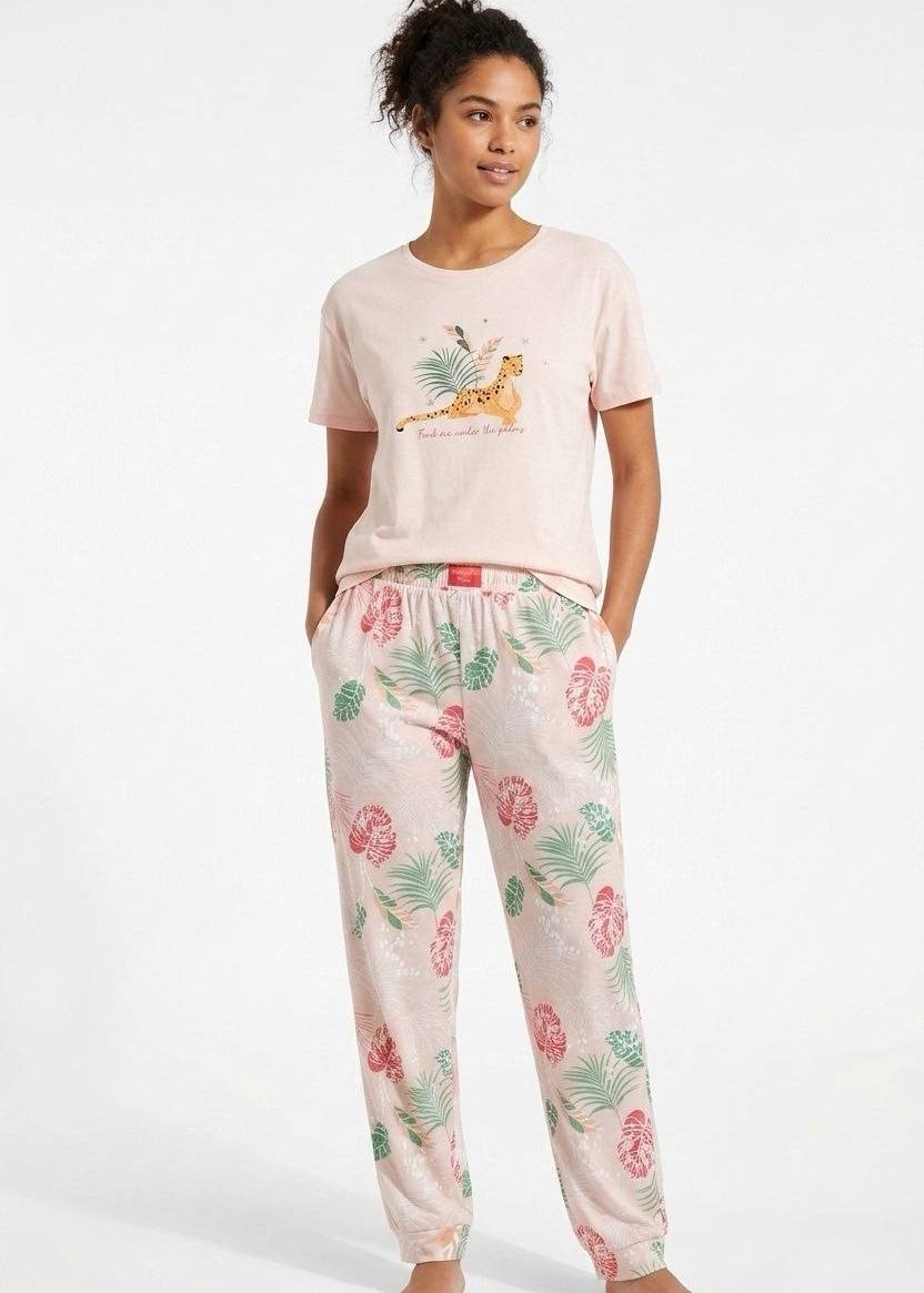 Esmara Women’s Tropical Cheetah Pajama Set