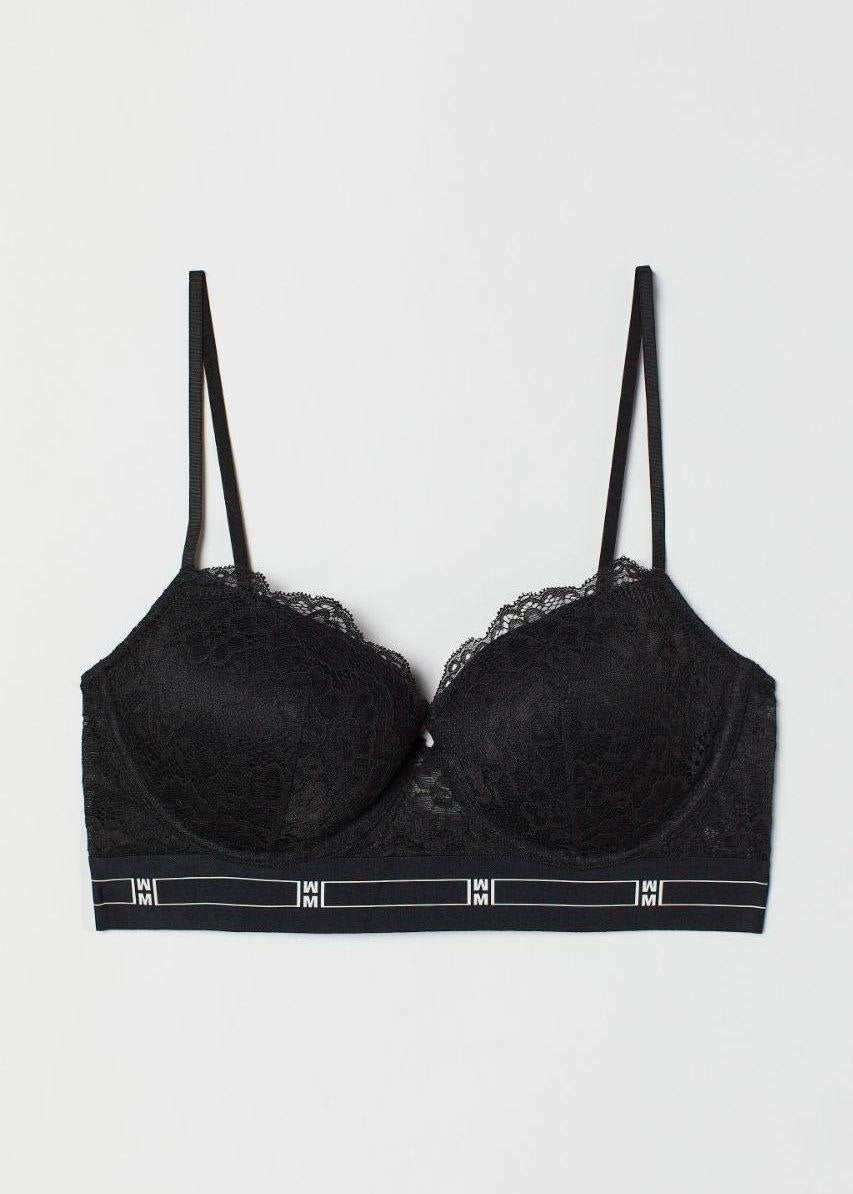 Elegant Floral Lace Balconette Bra – Underwire Support