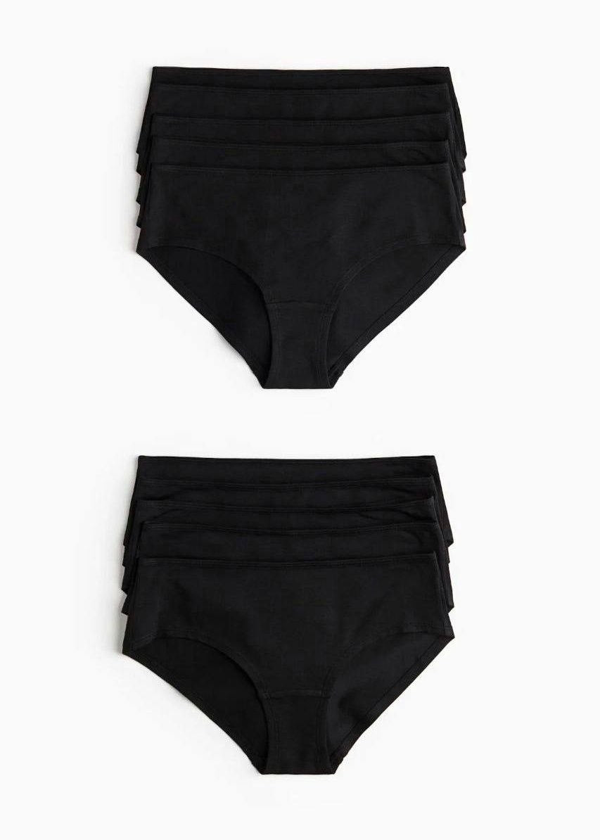 H&M 10-Pack Cotton Comfort Panties – Black