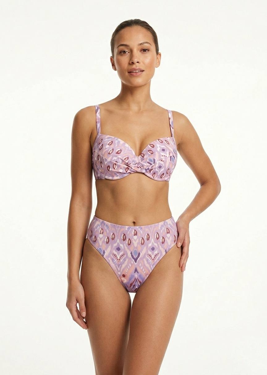TU BRAND Patterned High-Waisted Bikini Set