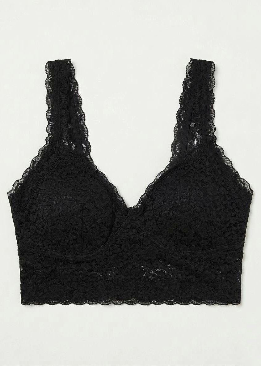 H&M Vintage-Style Floral Lace Longline Bralette