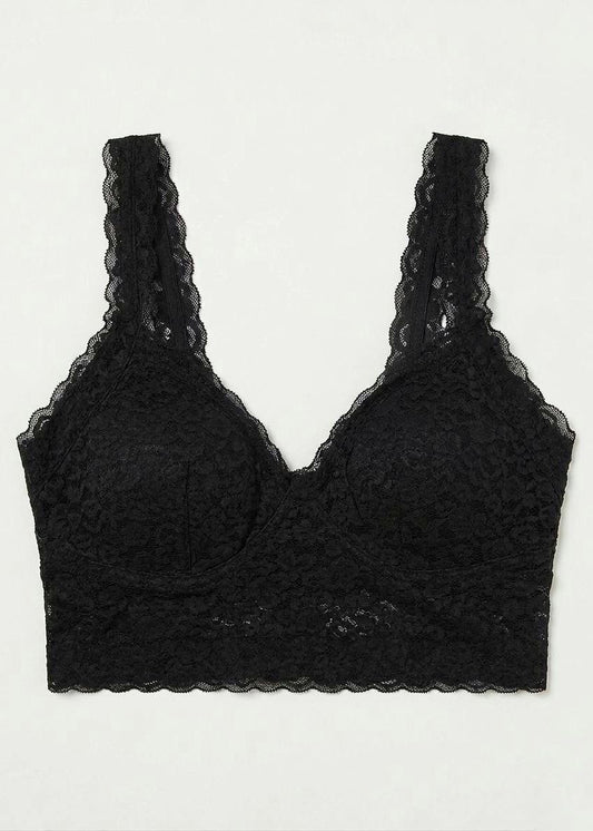 H&M Vintage-Style Floral Lace Longline Bralette