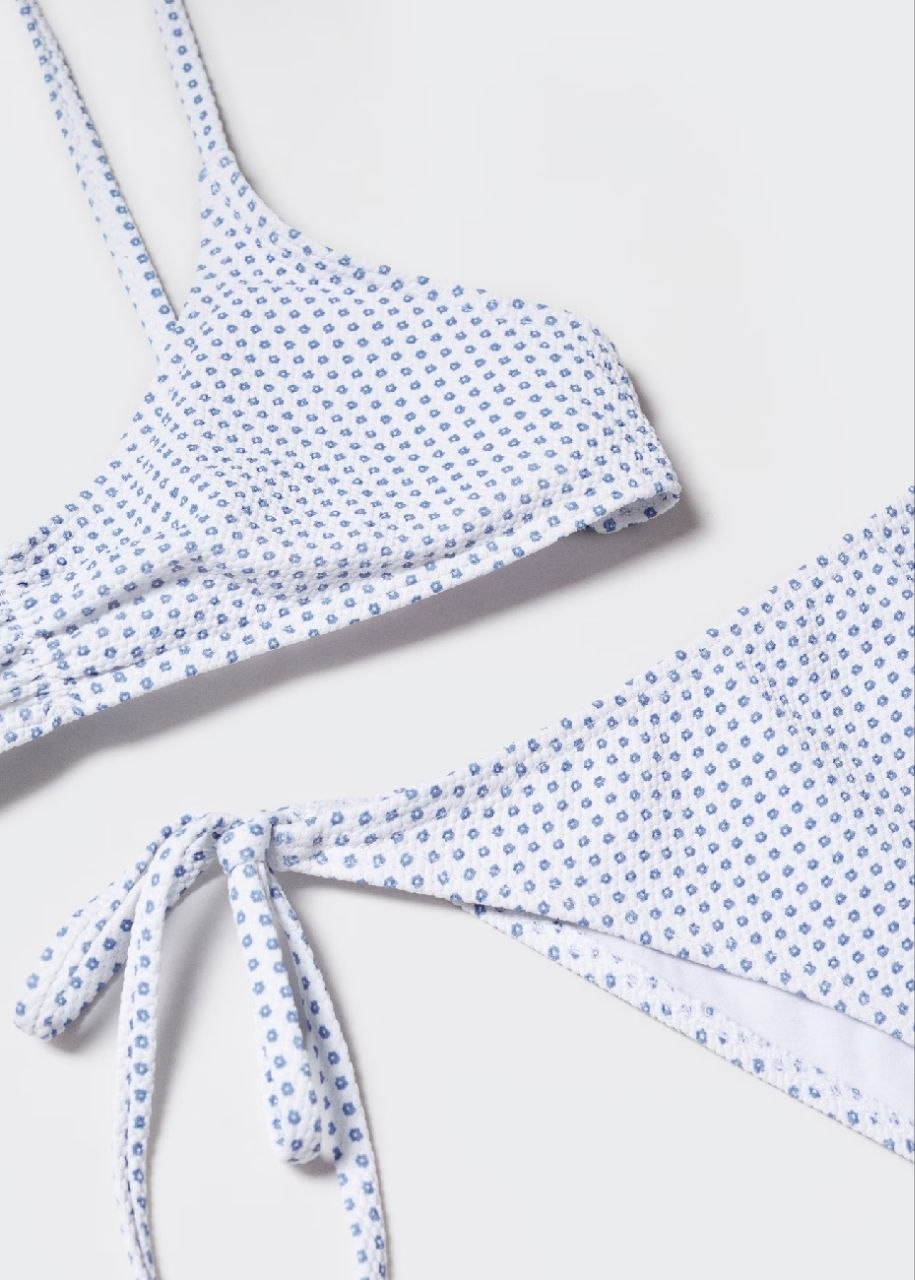 MANGO Polka Dot Tie-Side Bikini Set