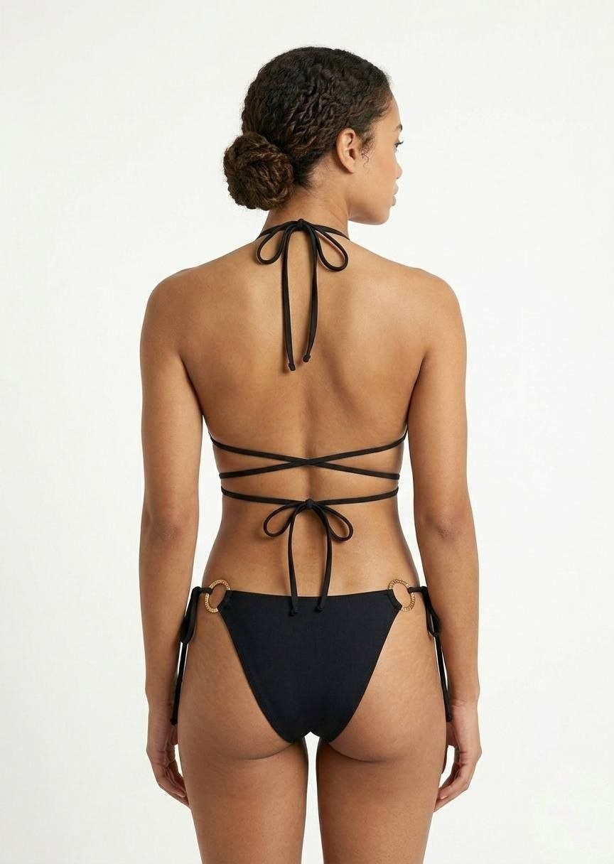 SHEIN O-Ring Wrap Triangle Bikini Set