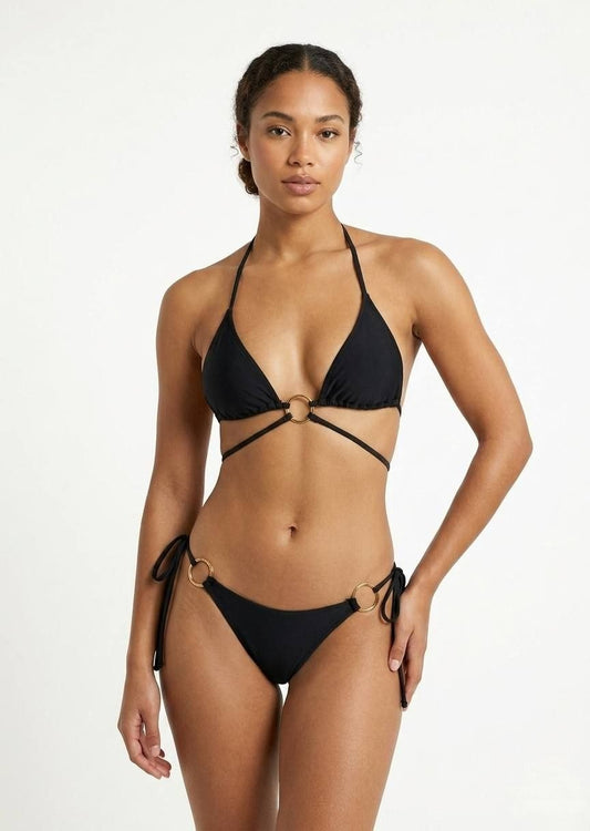 SHEIN O-Ring Wrap Triangle Bikini Set