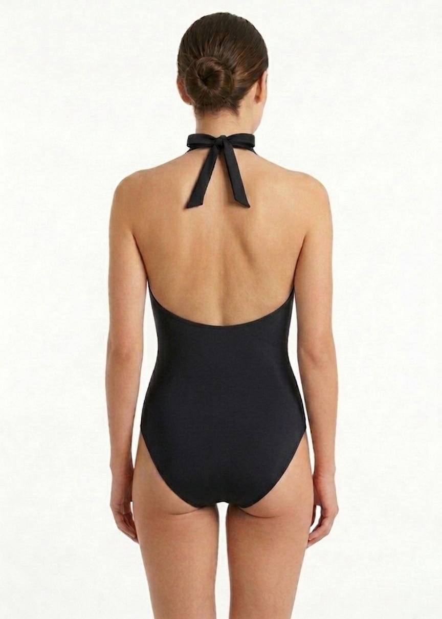 Splash Elegant V-Neck Halter One-Piece Swimsuit