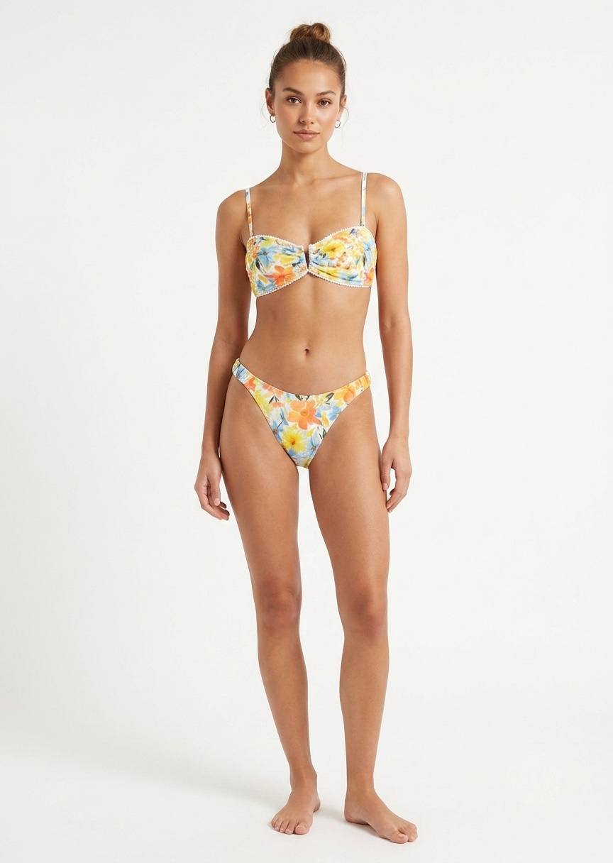 SHEIN Floral Print Soft-Cup Bikini Set