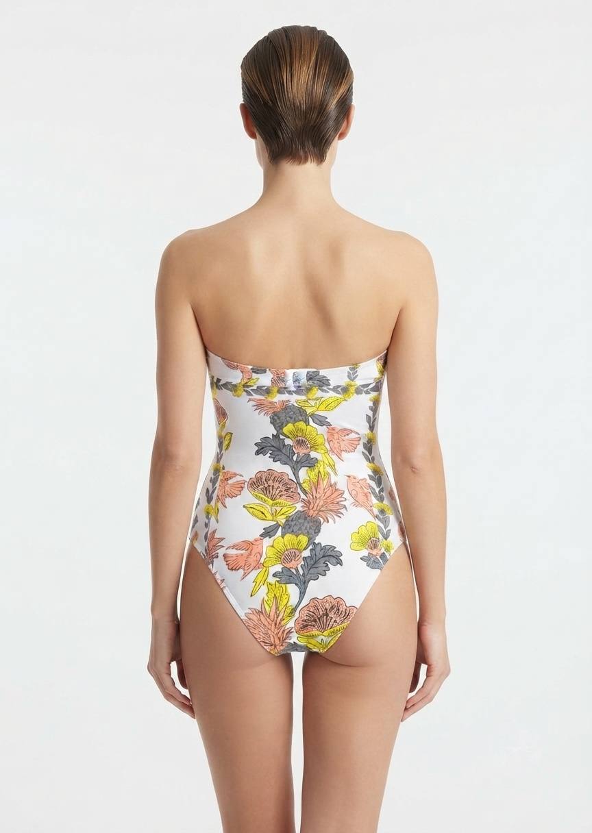 SHEIN Floral Underwire One-Piece Swimsuit