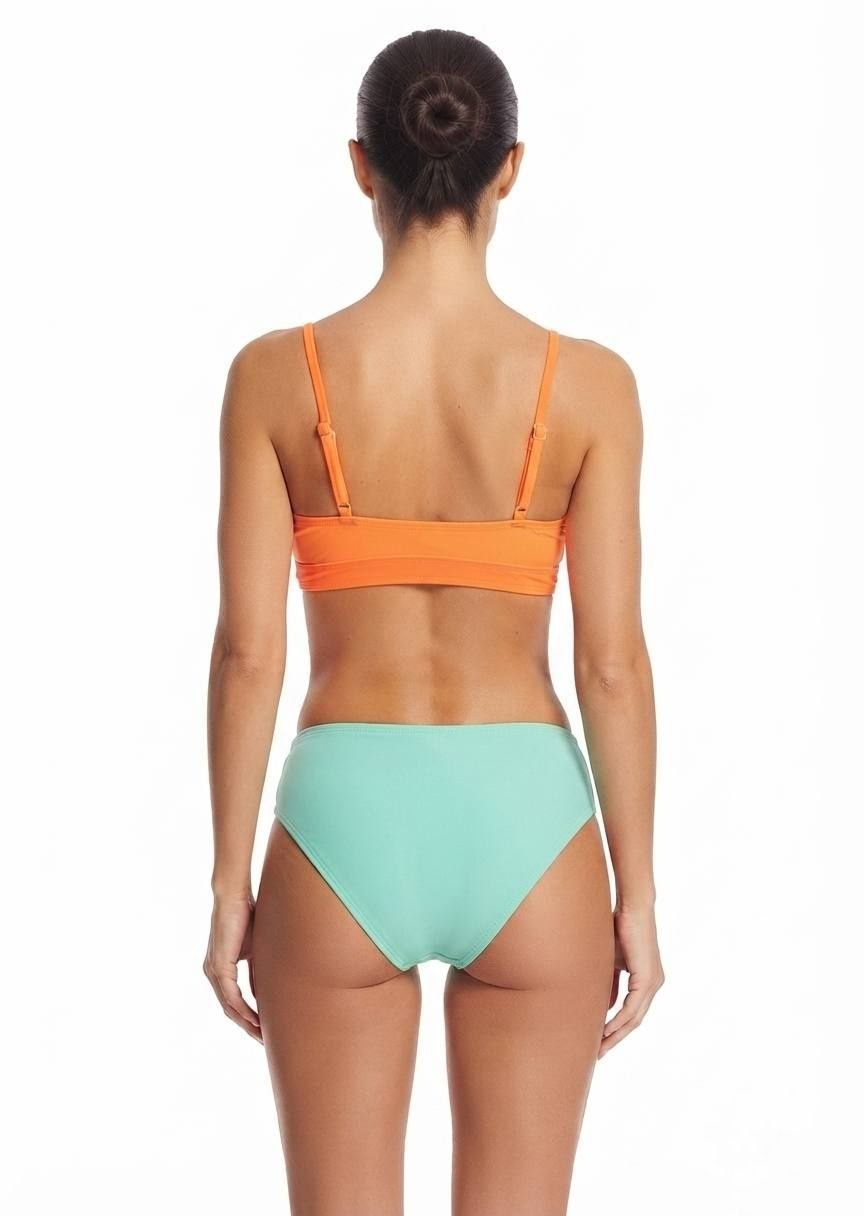 Colorblock Triangle Bikini Set